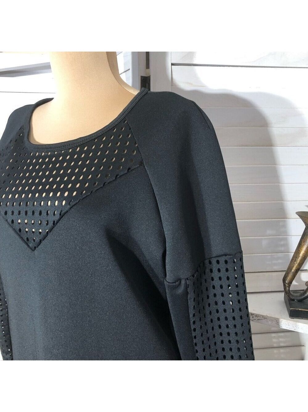 Fabletics Tilly Sweatshirt Mini Dress Knit Mesh Panel Size S - Picture 13 of 15